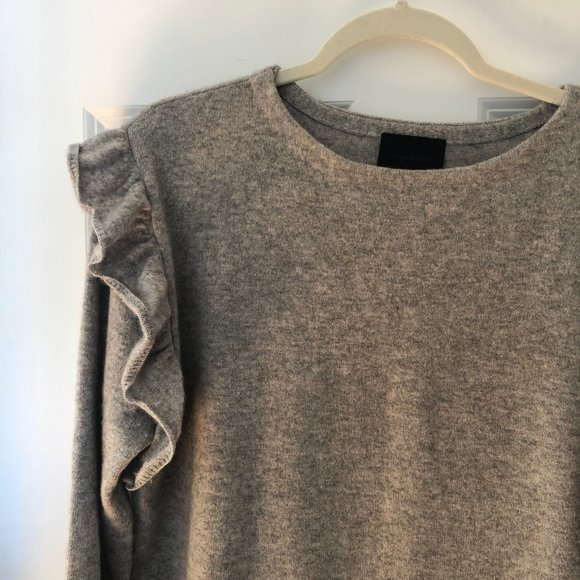 Cashmere Ruffle Sleeve Sweater - Picture 2 of 3